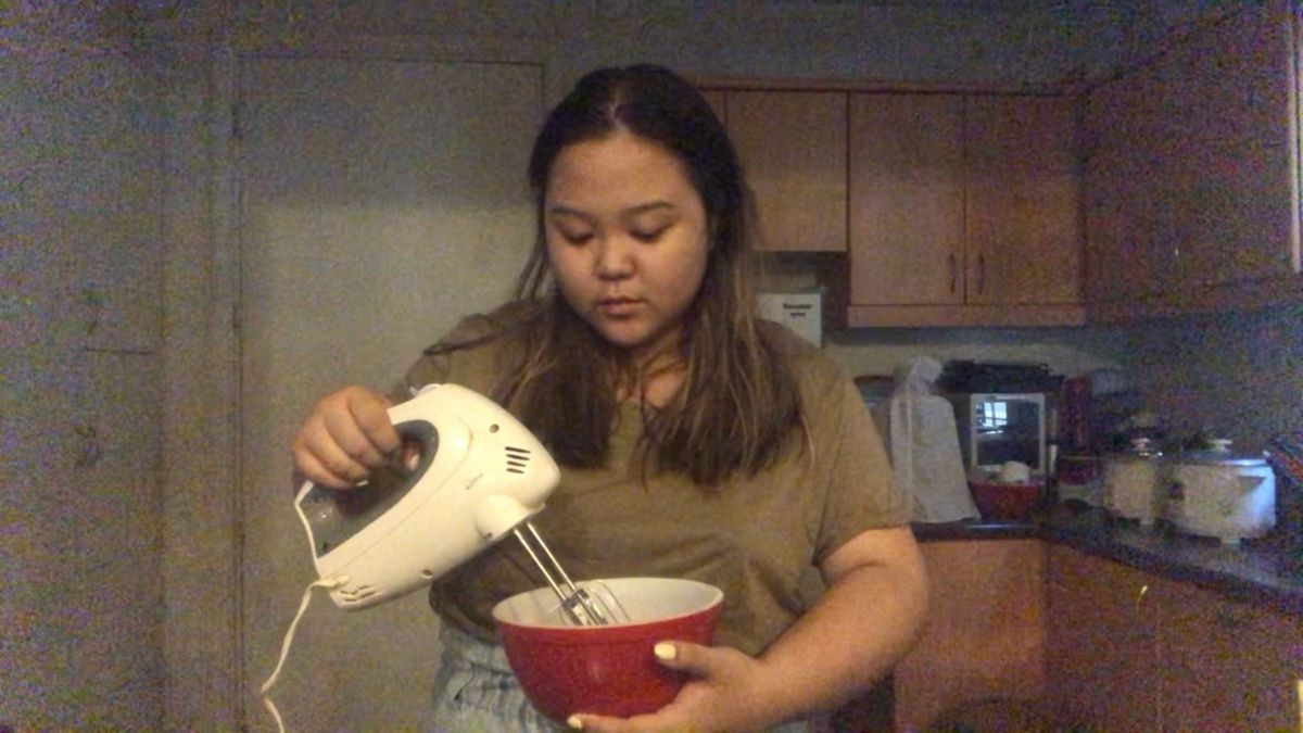 BRB Taking A Break: Baking, Asia Rivera using an electric mixer