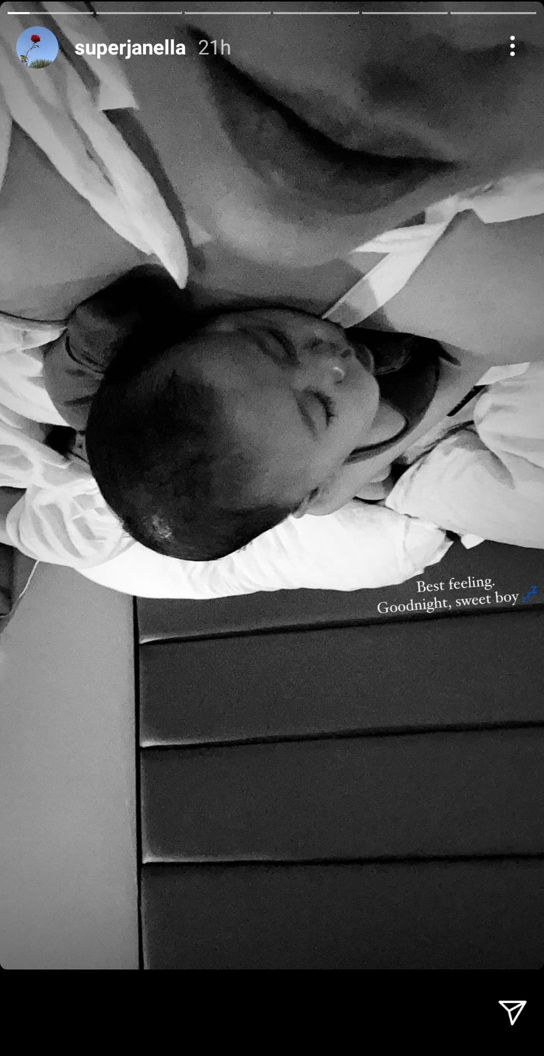 Janella Salvador taking care of her baby boy
