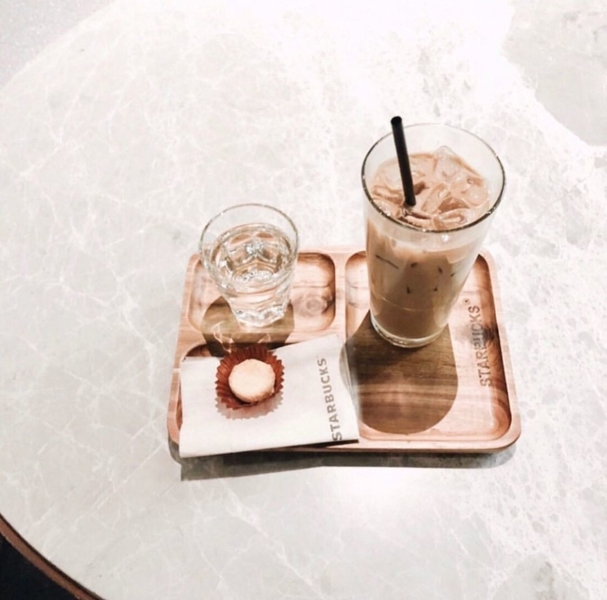 Instagram aesthetic Starbucks drinks photo of Miles Ocampo