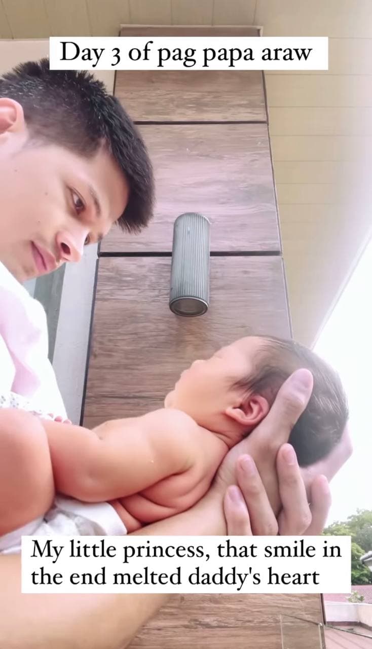 Vin Abrenica with his daughter.