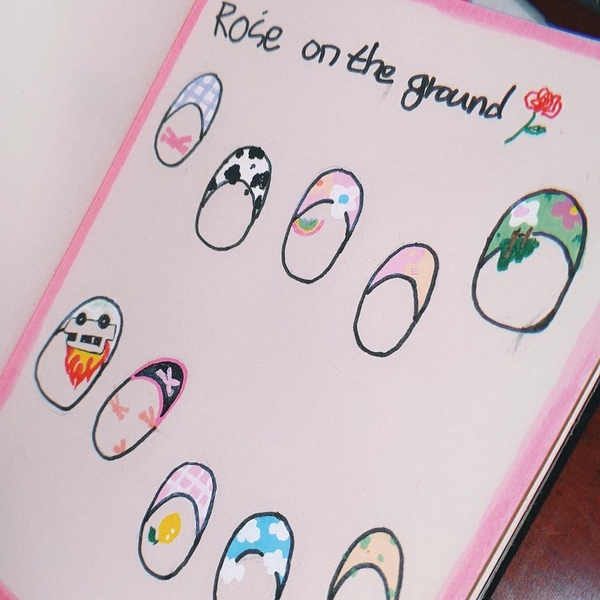 Rosé's 'On the Ground' manicure concept