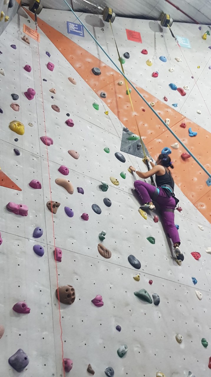 Coleen Oliva's wall-climbing experience