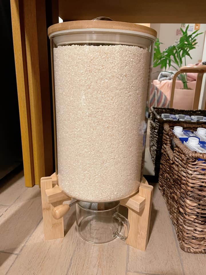 glass rice dispenser from house to home project