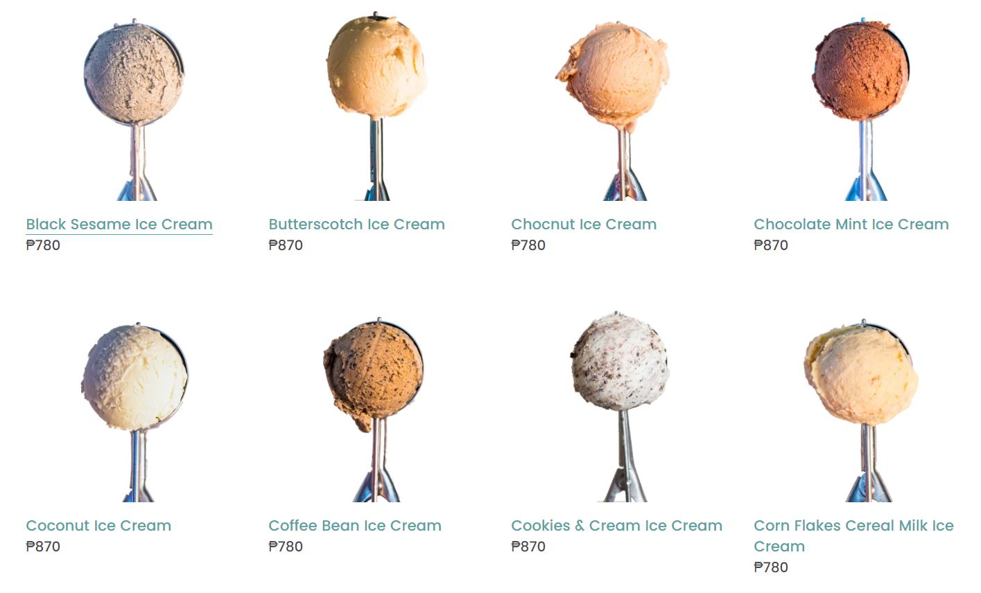 The Dairy Grind ice cream - base flavors