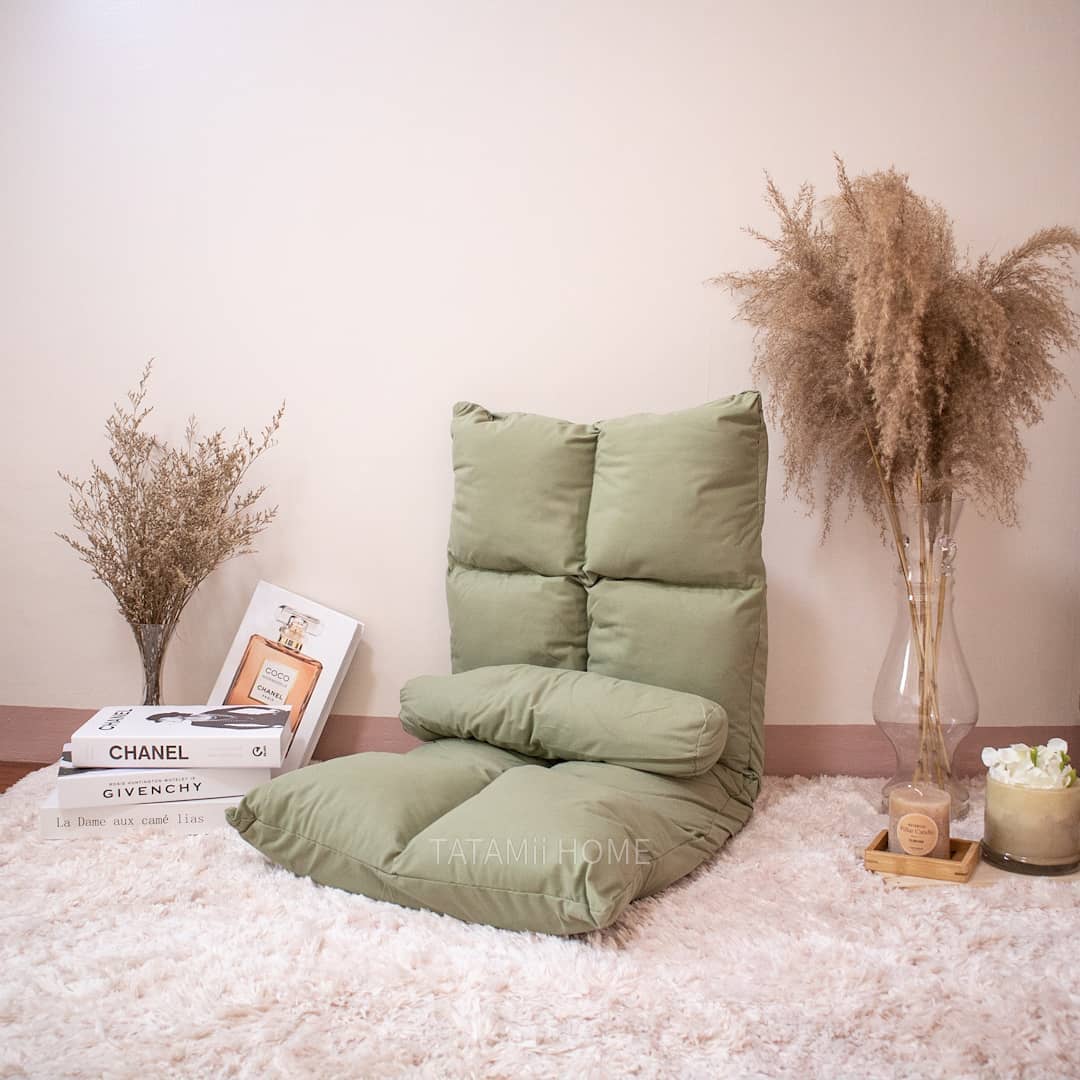 reclining chair from Tatamii Home in Matcha green