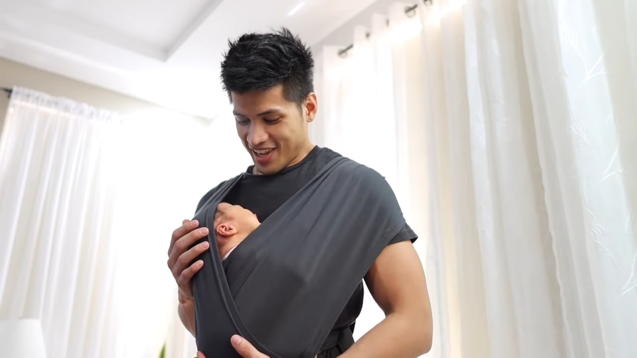 Sophie Albert & Vin Abrenica sneak peek of new home: Vin with baby 