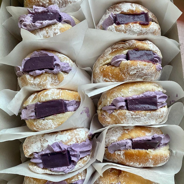 Bunappetite Cafe and Bakeshop Ube Cheese Donut Pockets