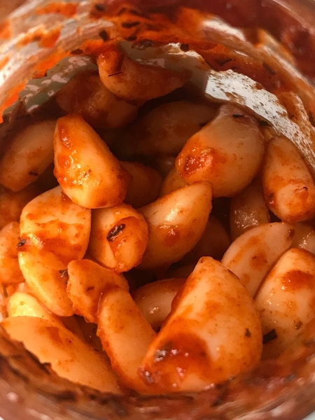 tiktok spicy pickled garlic snack