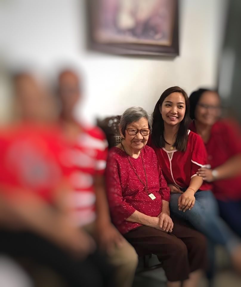 Family photo of a Pinay and her lola - Chelle