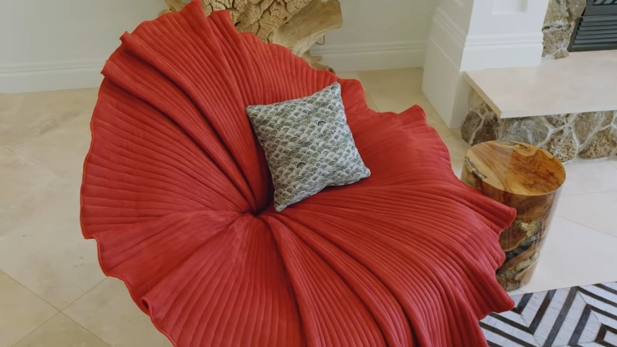 Bretman Rock's favorite chair in his Hawaii mansion