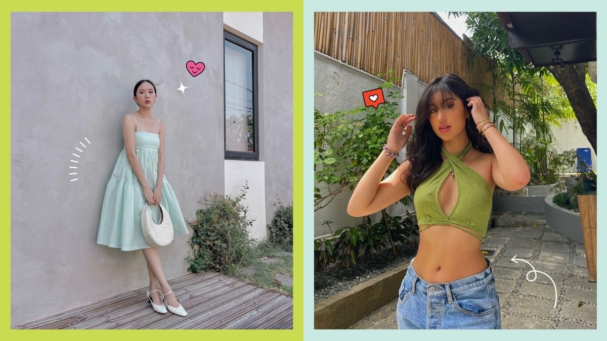 Cute green outfit ideas, as seen on celebrities