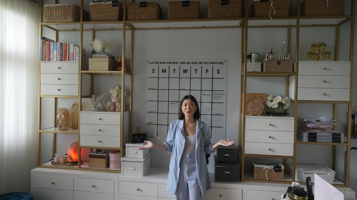 Kryz Uy home office makeover 2021: shelves