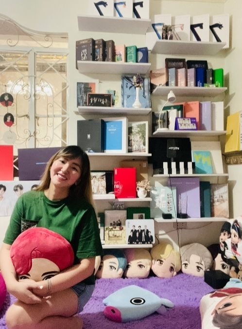 pinay with BTS merch