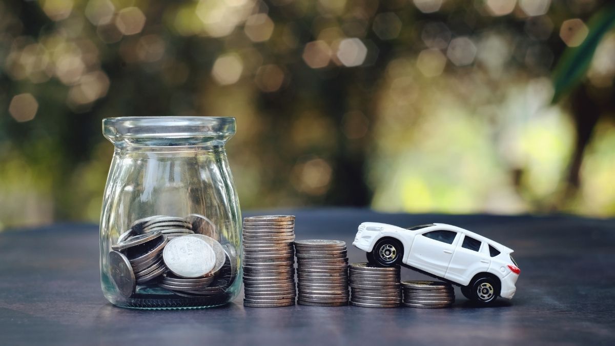 Coins and a toy car