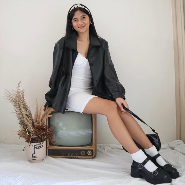 Ashley Garcia Chunk Shoes Outfit 1