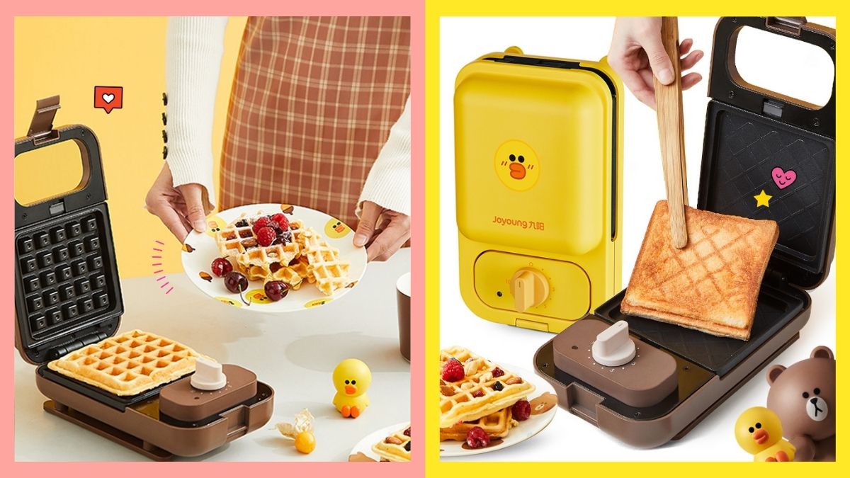 Joyoung Mini Personal Electric Waffle and Sandwich Maker