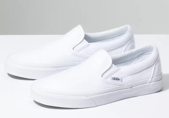 Best white sneakers: Vans Classic Slip-Ons