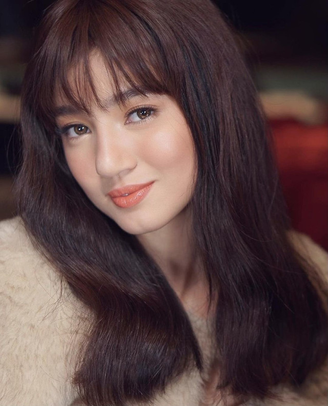 Belle Mariano with long hair and wispy bangs hairstyle