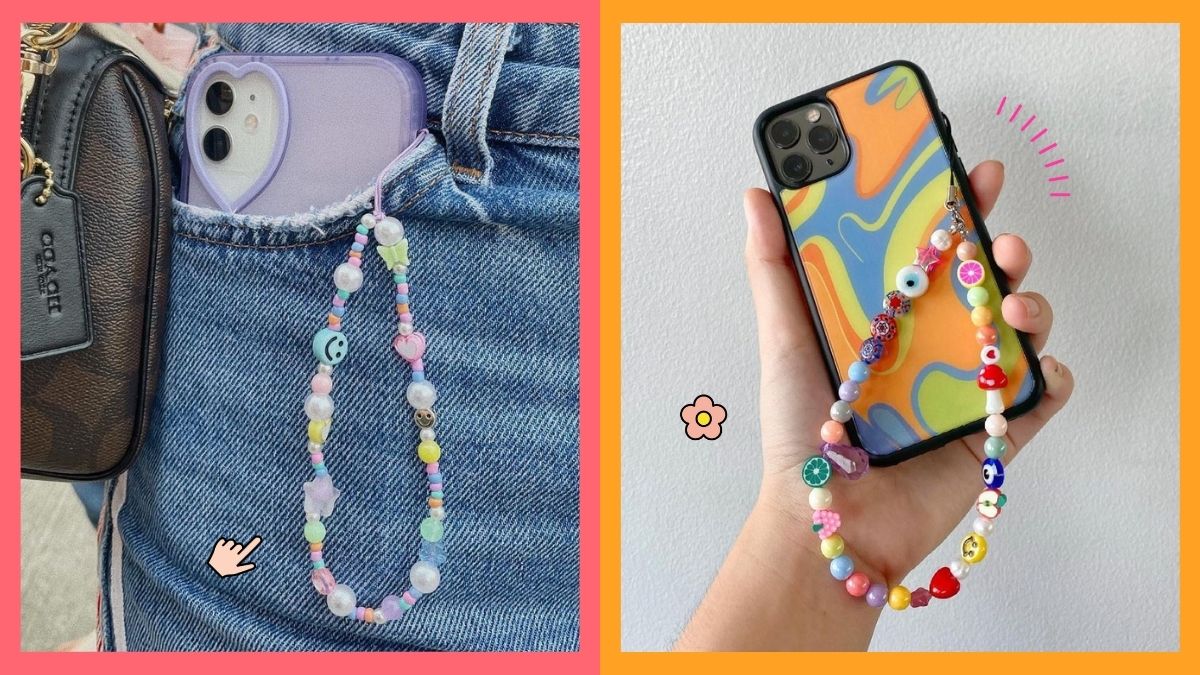 beaded phone straps - local instagram shops