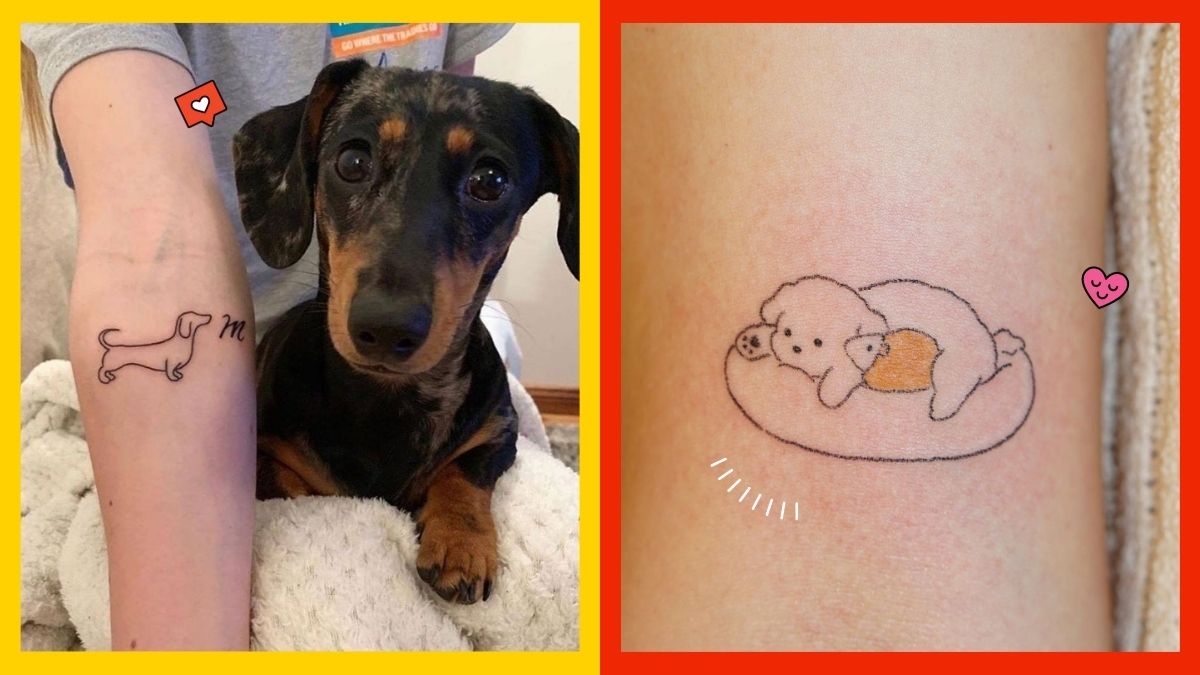 minimalist dog tattoo designs