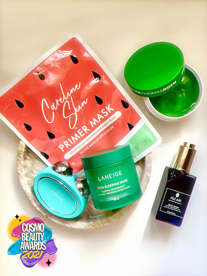 cosmopolitan philippines beauty awards 2021: the best products to use for a DIY facial