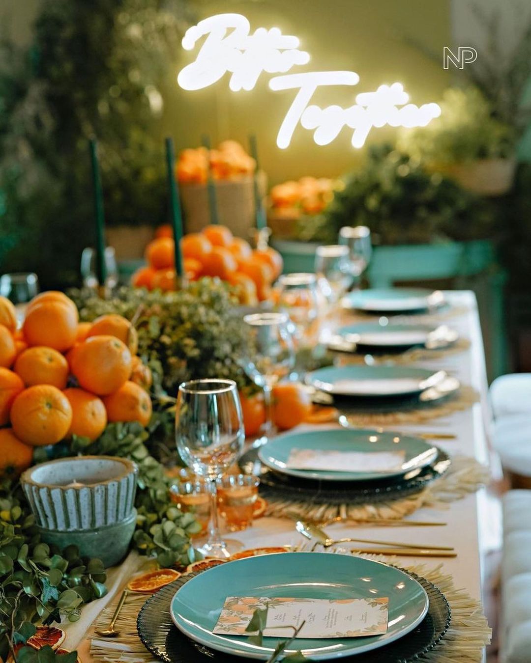 Angel Locsin throws a Thanksgiving dinner for her family - dining table setup