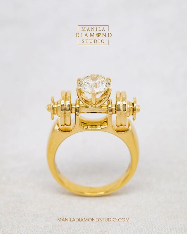 hidilyn diaz weightlifting inspired engagement ring manila diamond studio