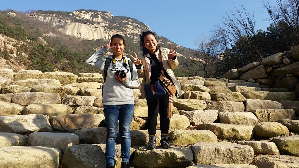 Climbing Bukhansan with a friend