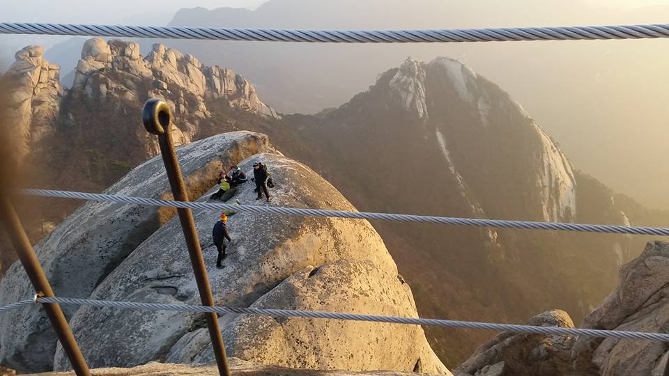 Nearing the peak of Bukhansan