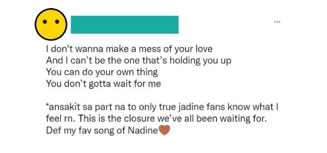 Fan reaction to Nadine Lustre's Wait for Me song