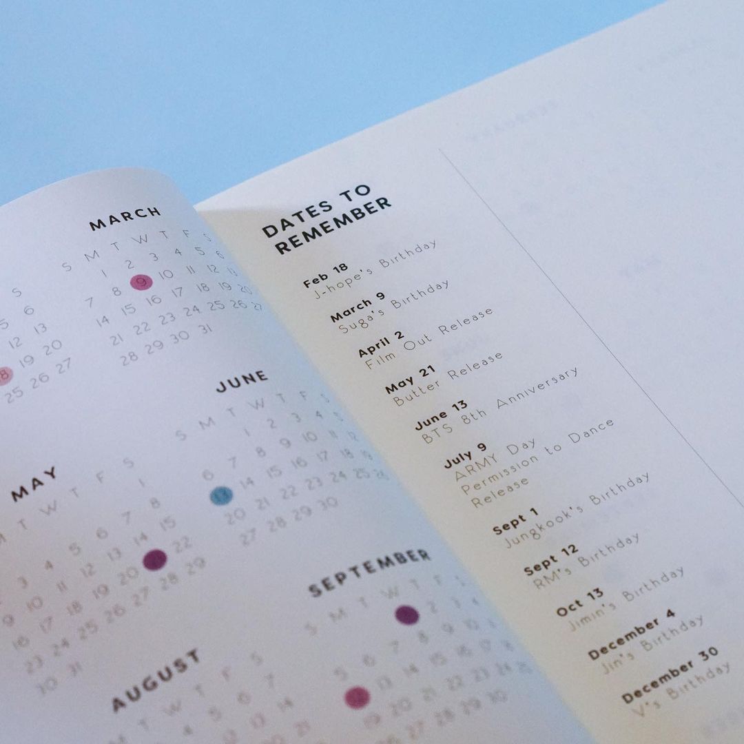 BTS-inspired planner by The Purple Press
