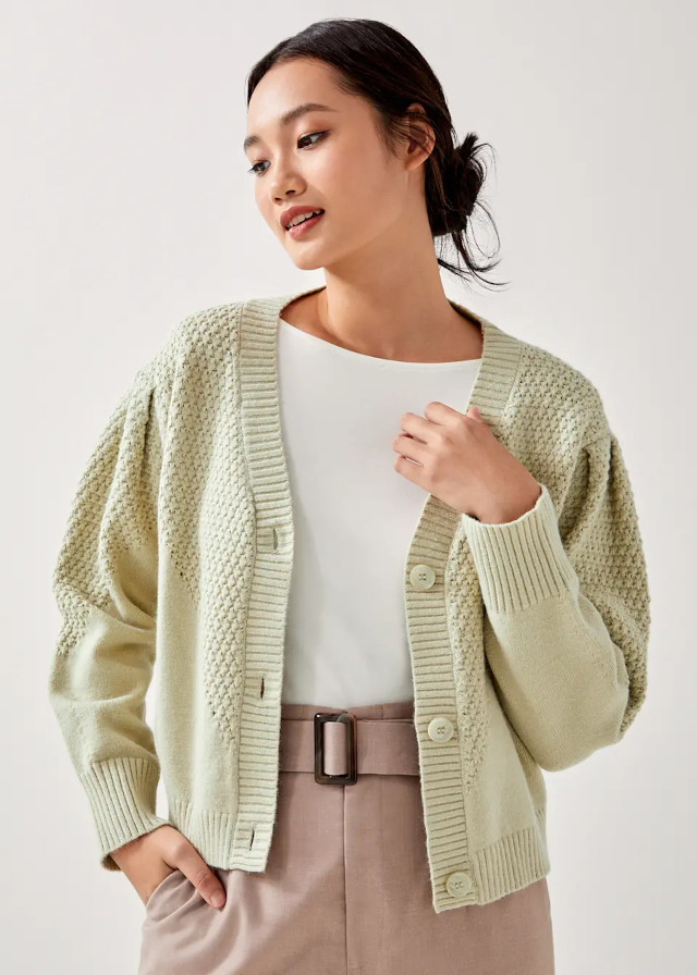Love, Bonito Kimmie Pointelle Cropped Cardigan