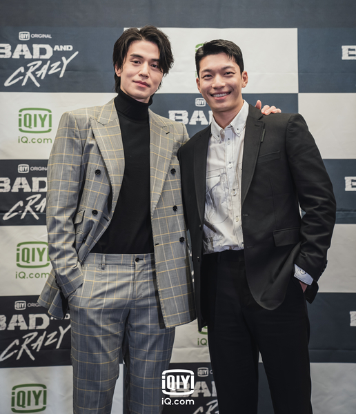 Lee Dong Wook and Wi Ha Joon during the Bad And Crazy press con