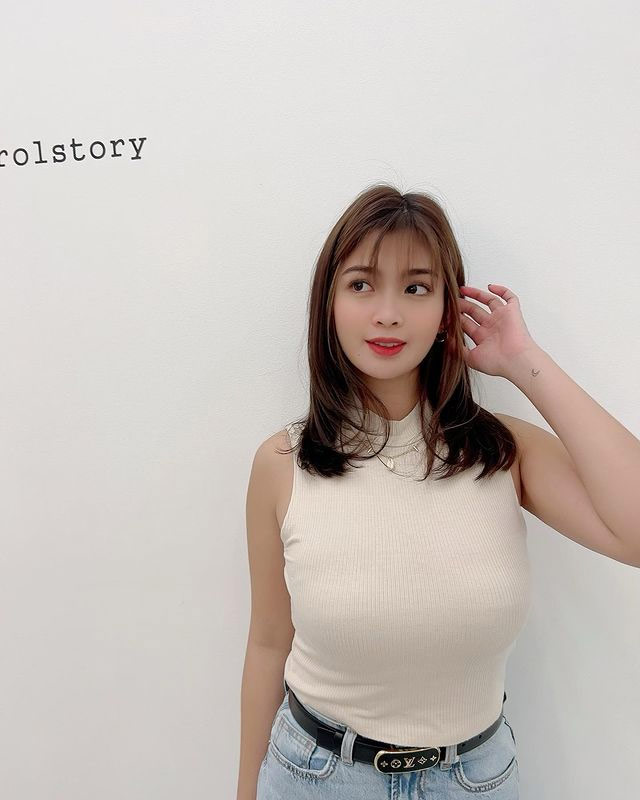 heaven peralejo's new short haircut with bangs