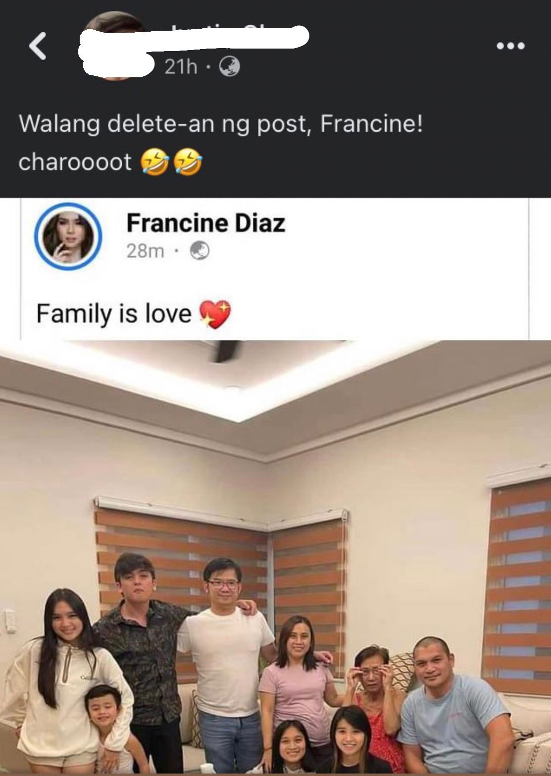Seth spotted with Francine's family