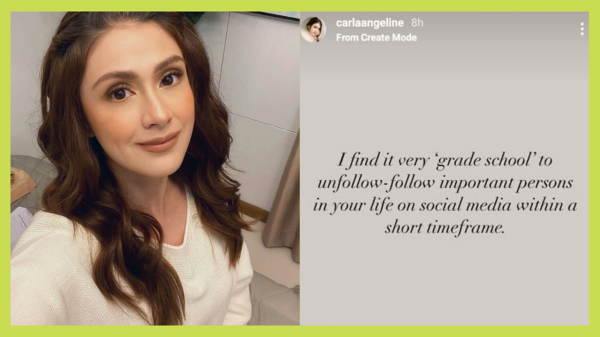 Carla Abellana finds it 'very grade school' to unfollow and refollow important people 