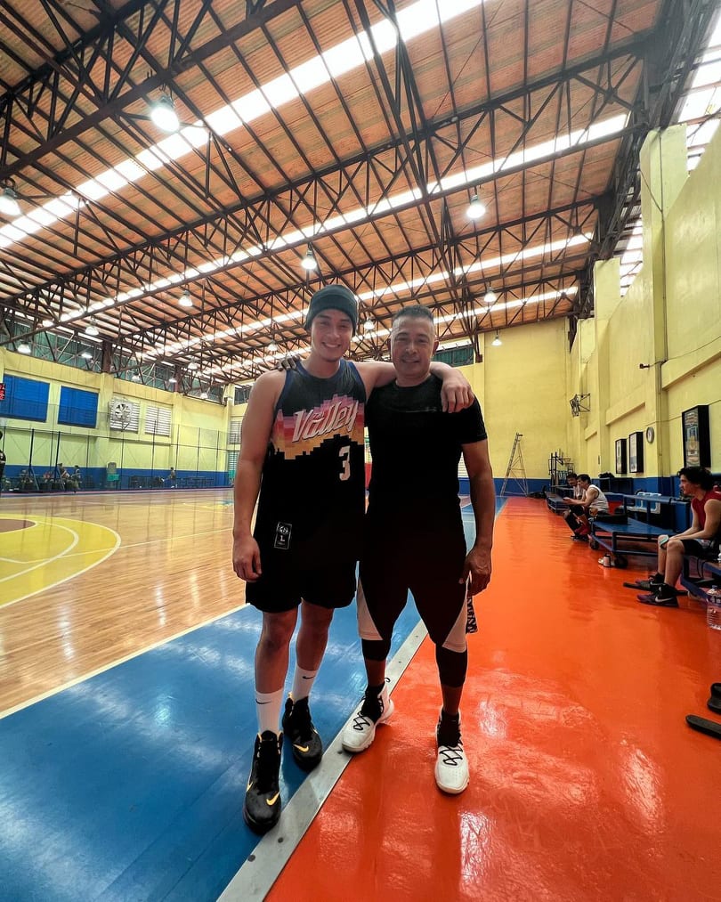 Diego Loyzaga reconciles and reunites with Cesar Montano, plays basketball game
