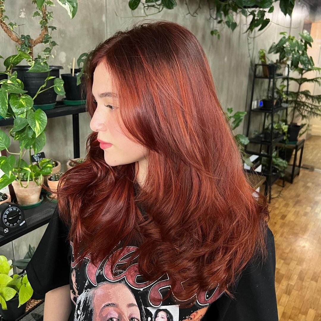 Barbie Imperial's red hair, as styled by Carl Dana of Hairticulture By Carl Dana