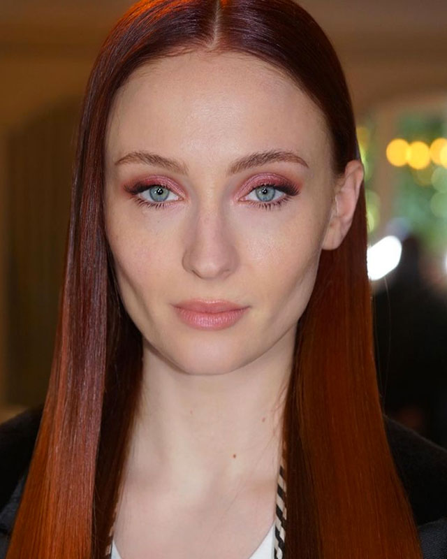 Sophie Turner Has Cherry Red Hair