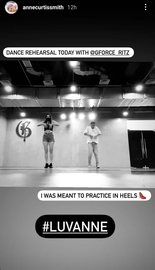 Anne Curtis rehearses for her online concert, Luv-Anne