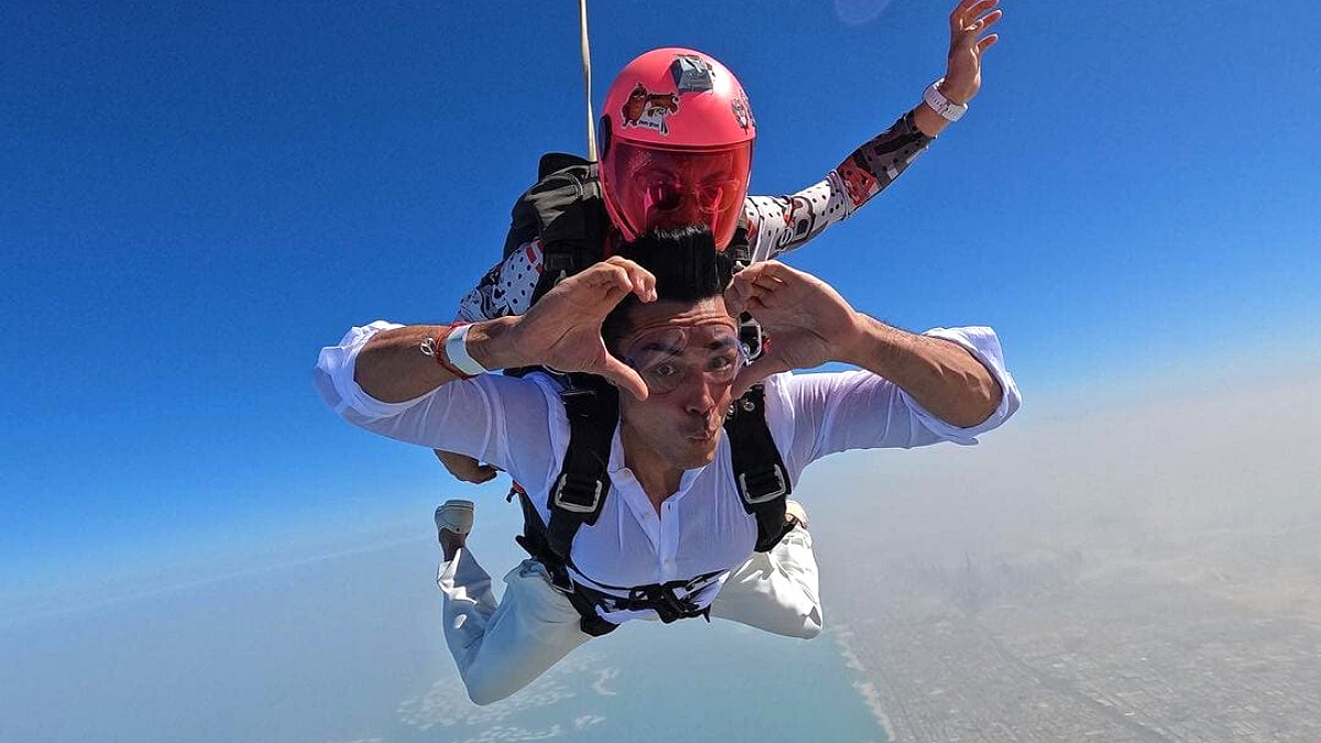 Xian Lim goes skydiving in Dubai