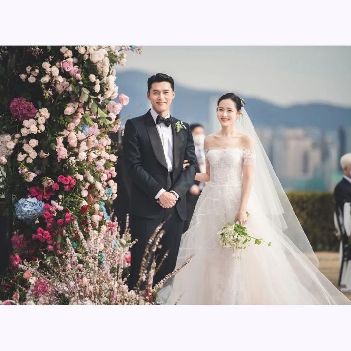 hyun bin son ye jin wedding closeup