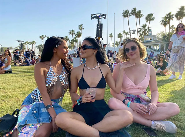 Camila Mendes, Vanessa Morgan, Lili Reinhart in Coachella 2022