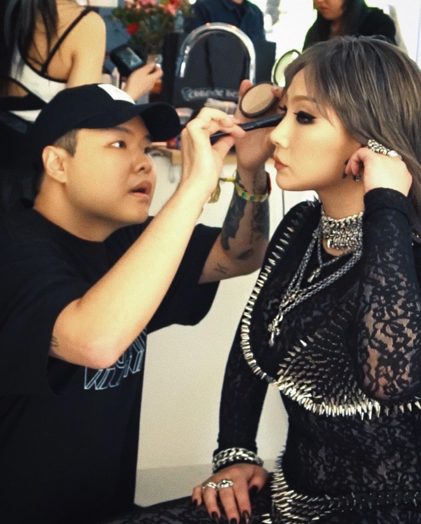 Makeup artist Sang Jeon with CL