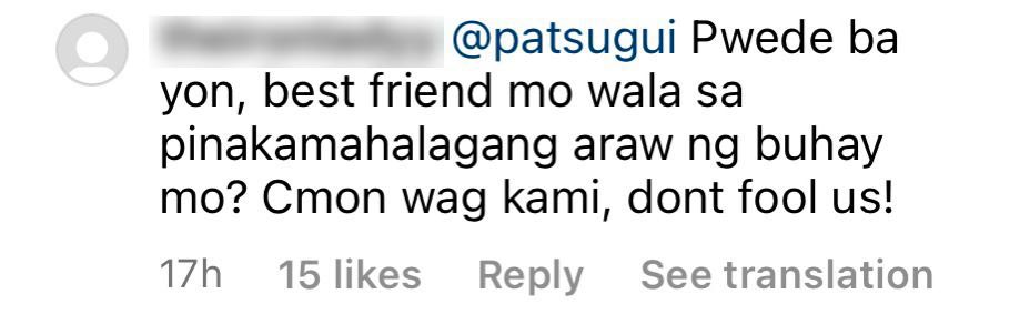 Pat Sugui's comment