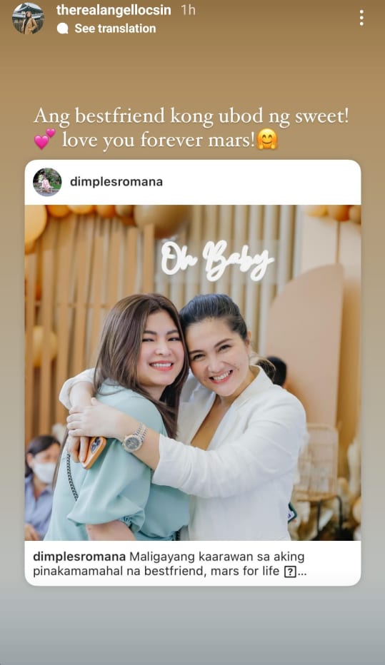 Angel Locsin reacts to Dimples Romana's birthday greeting