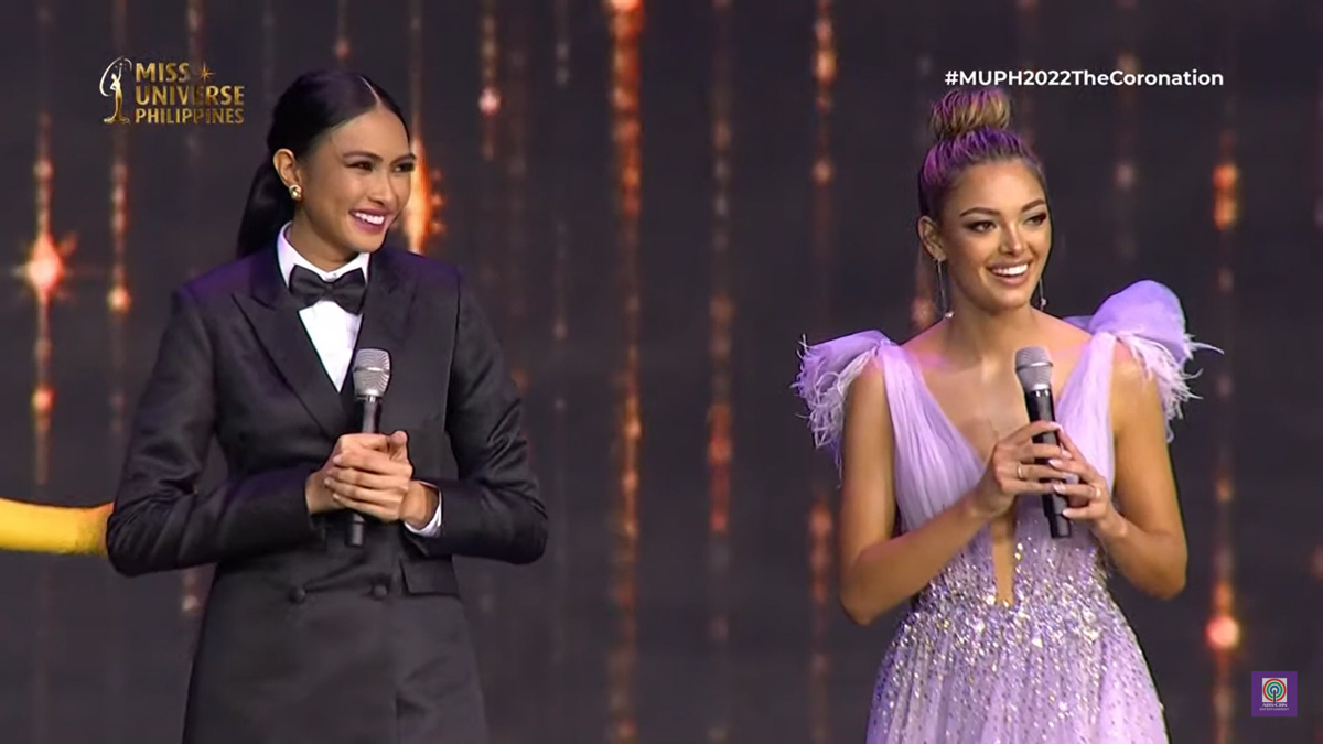 bea gomez's tuxedo outfit at miss  universe philippines 2022