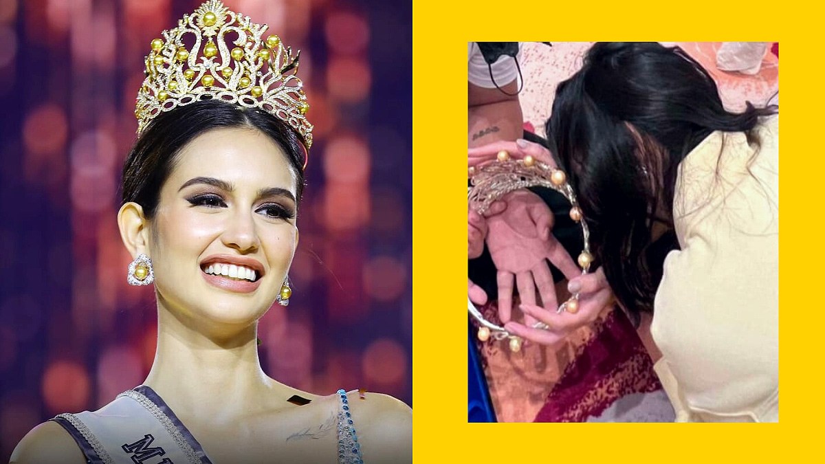 A netizen claims Celeste Cortesi whispered to the Miss Universe Philippines 2022 crown to manifest her dreams of winning the title