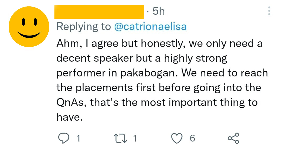 netizen reacts to catriona's tweet about wishing candidates were given more difficult questions at miss universe philippines 2022