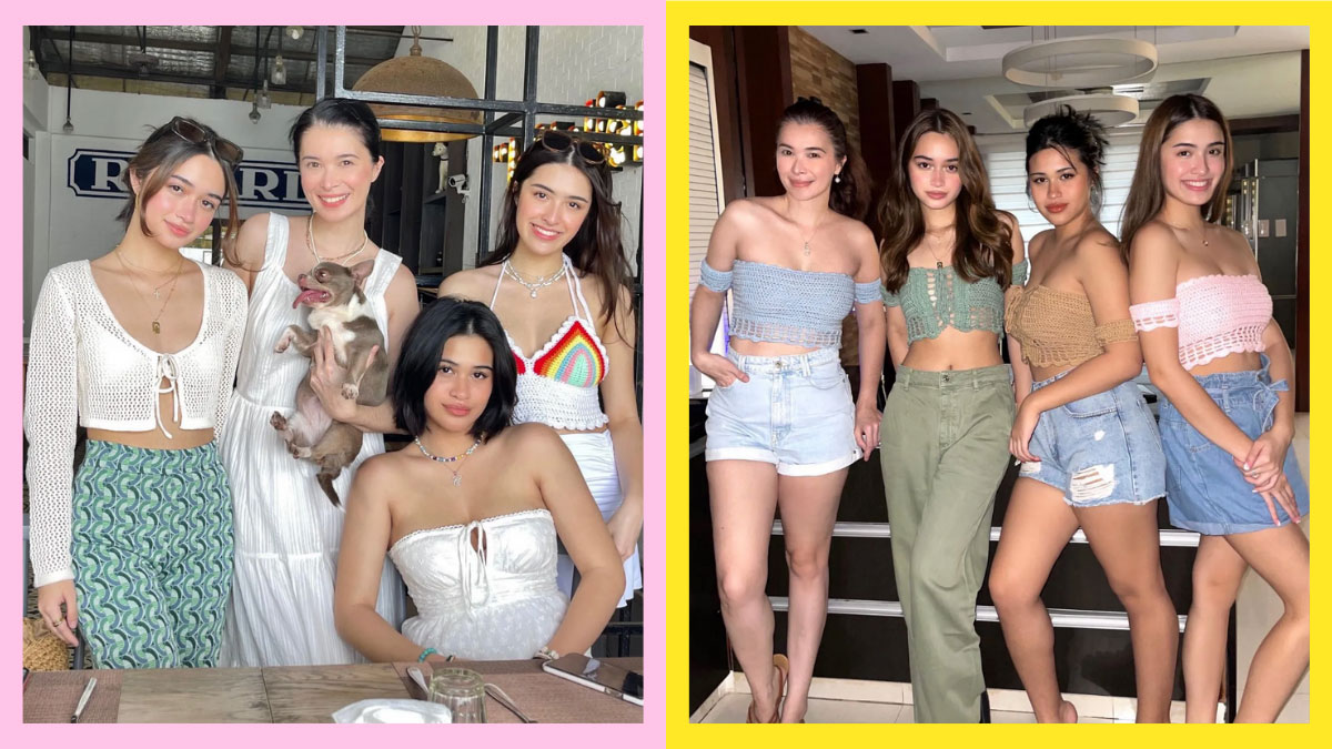 sunshine cruz and her daughters' coordinated outfits